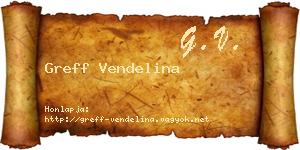 Greff Vendelina névjegykártya